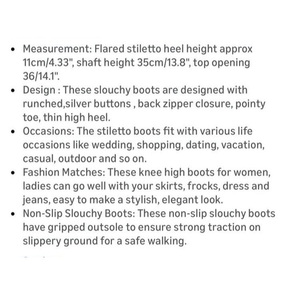 Women’s Knee High Stiletto Boots Size 6 Pointed Toe High Heels Wide Calf Brown - Picture 13 of 15